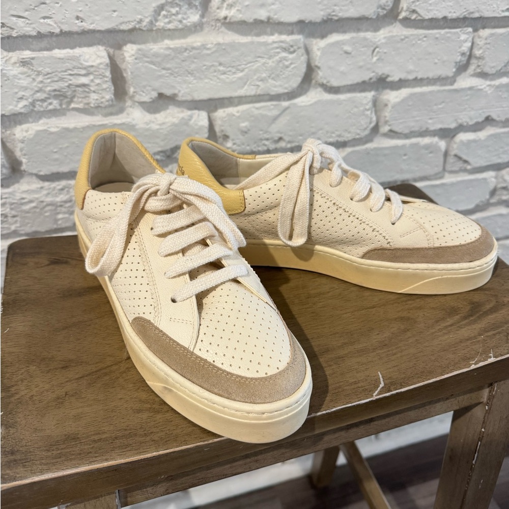 Pedro Garcia Cream and Tan Sneakers